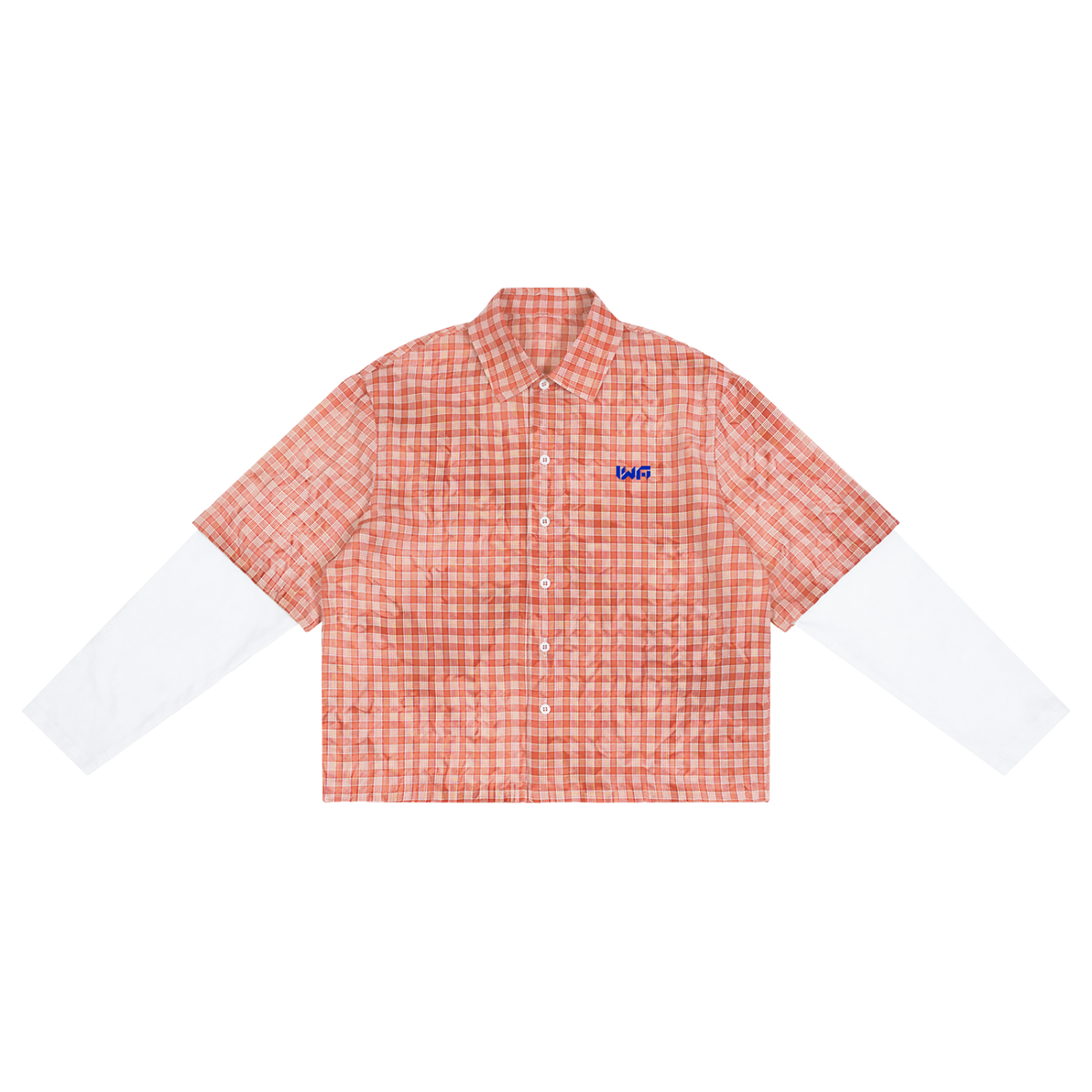Unisex Vintage Wash Plaid Short Sleeve Shirt