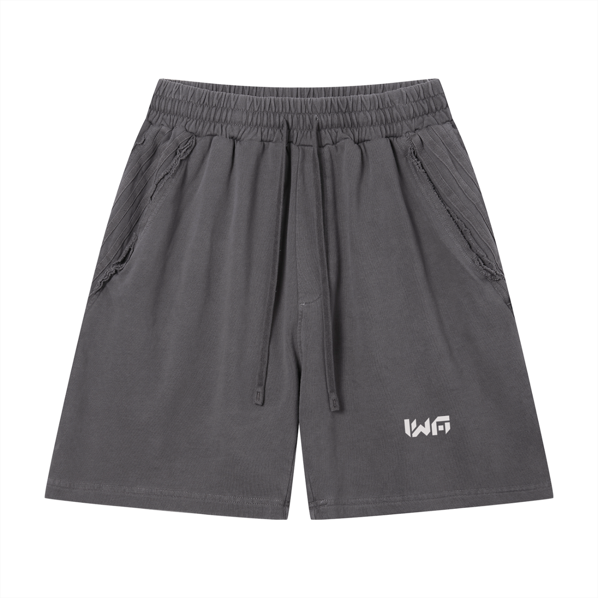 Unisex Vintage Wash Raw Edge Shorts