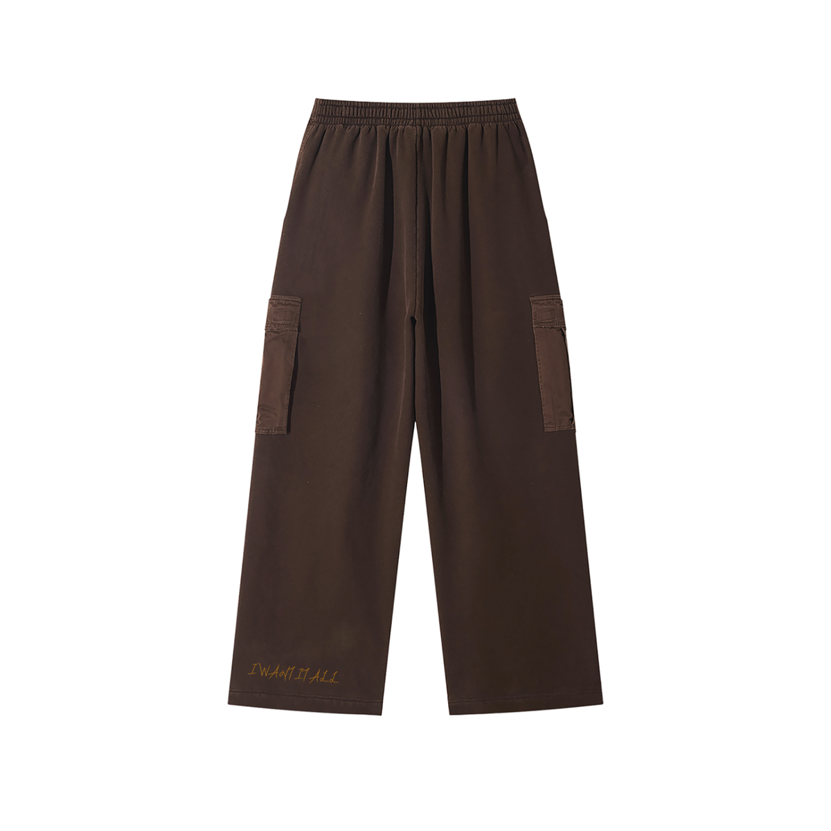 Unisex Sunfade Washed Fleece Cargo Pants