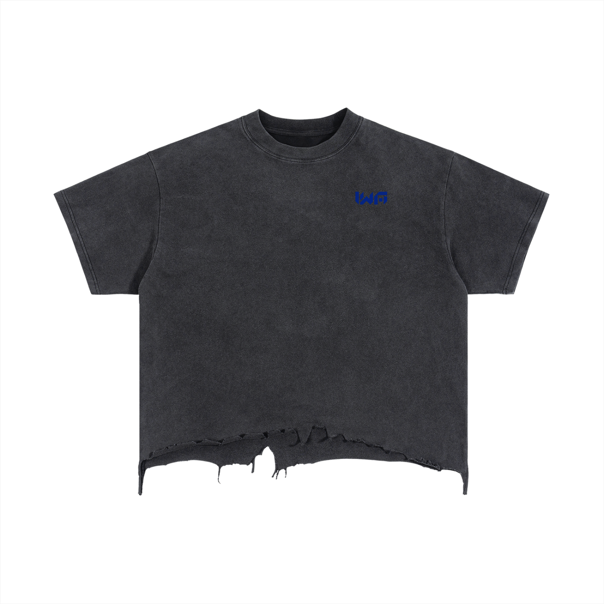 Vintage Wash Boxy Distressed Hem T-Shirt