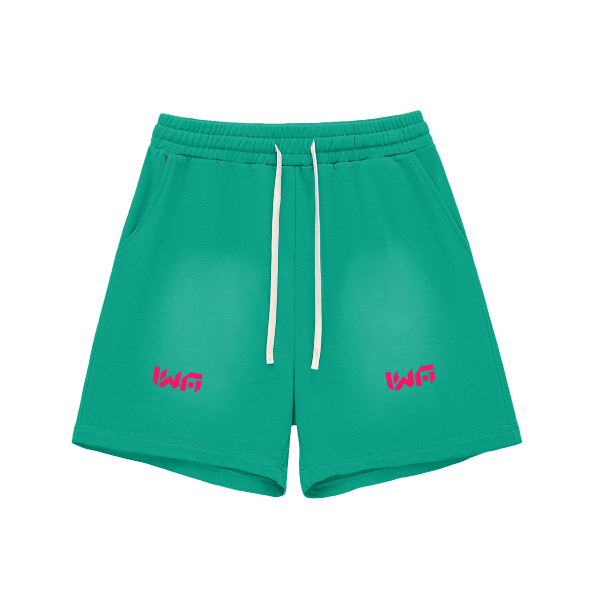 Sun-Fade Raw Edge Cotton-Blend Shorts, 350 GSM