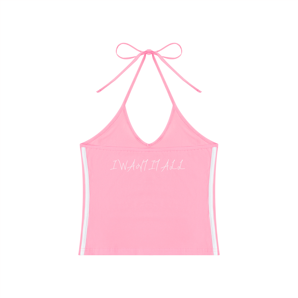 Women's Color Block Halter Crop Tank Top