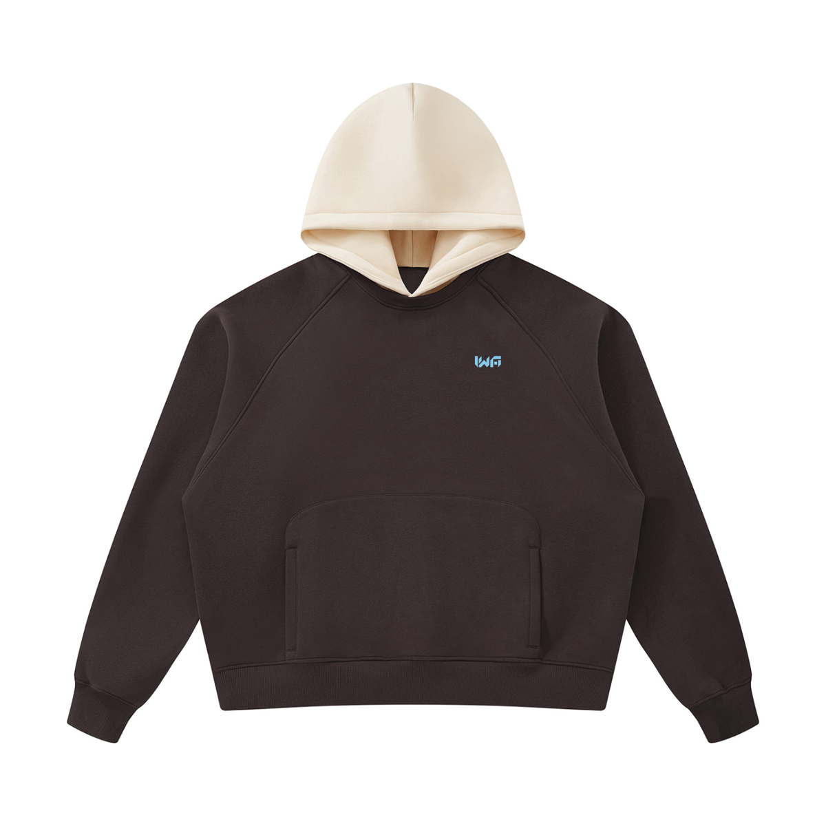Unisex Fleece Raglan Color Block Hoodie
