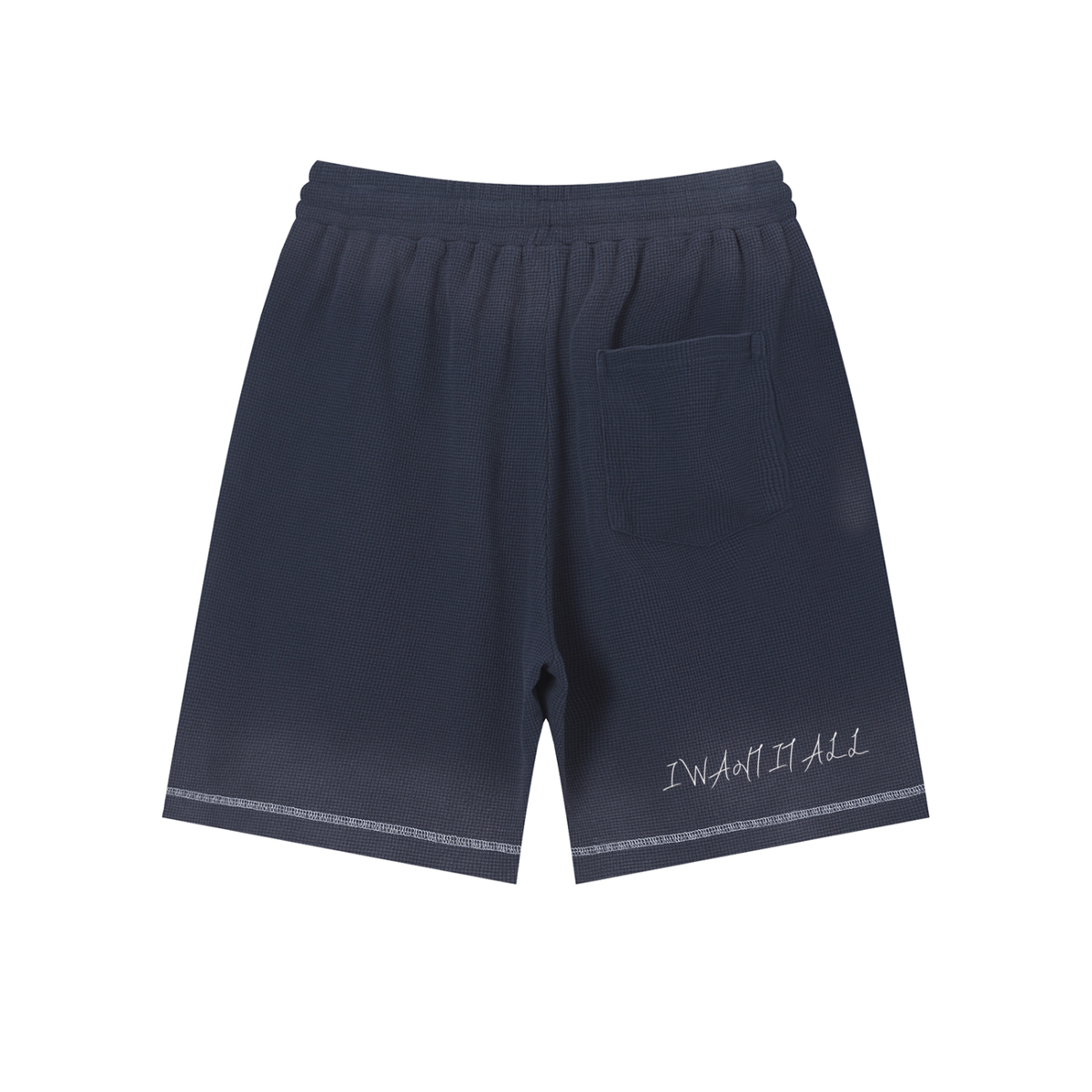 Unisex Sunfade Waffle Raw Hem Shorts