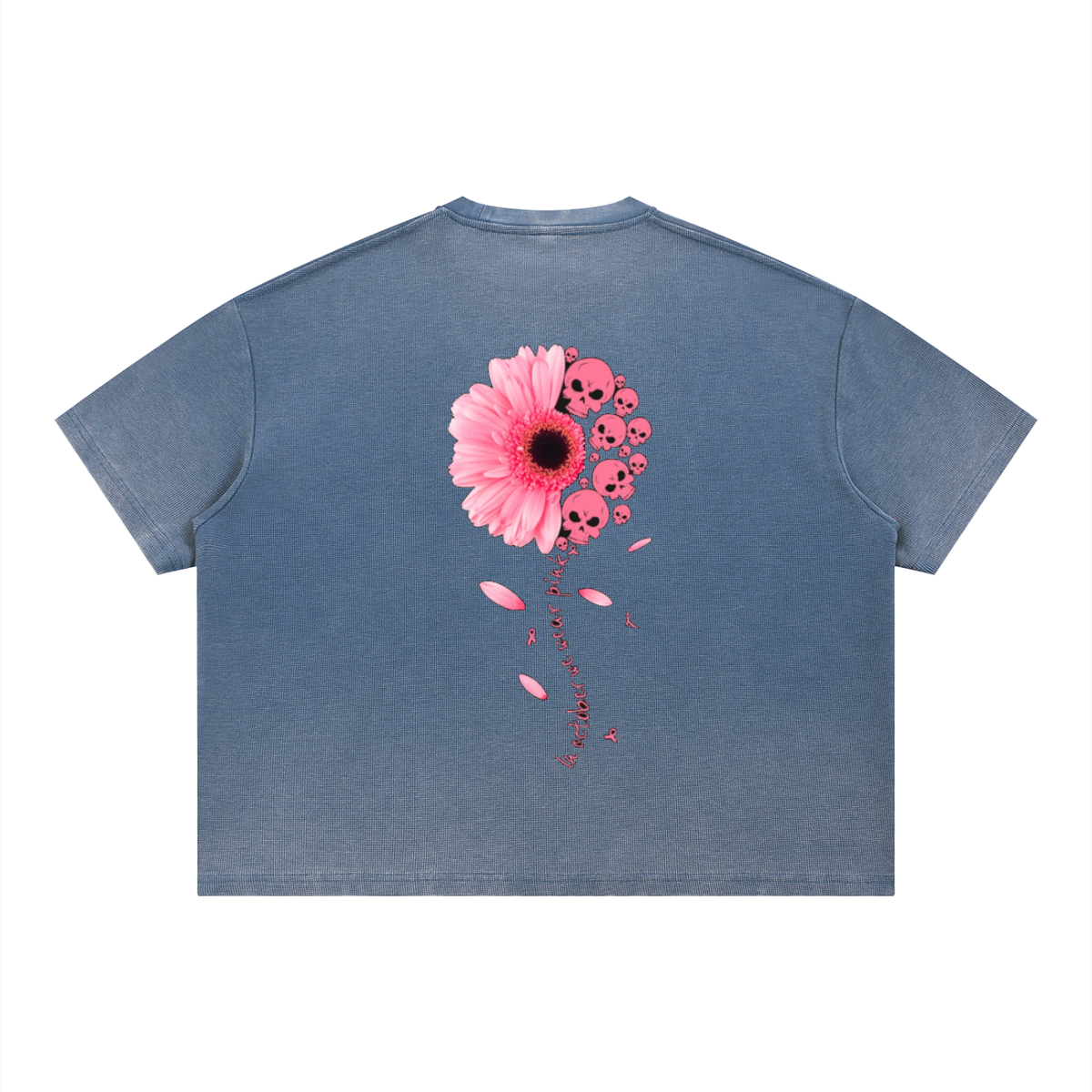 Unisex Vintage Wash Sunfade Boxy Waffle T-Shirt