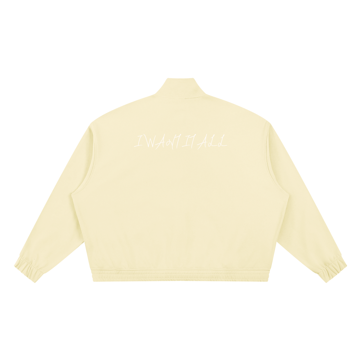 Unisex Boxy Stand Collar Full Zip Jacket