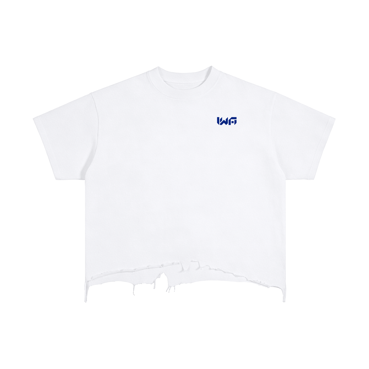Vintage Wash Boxy Distressed Hem T-Shirt