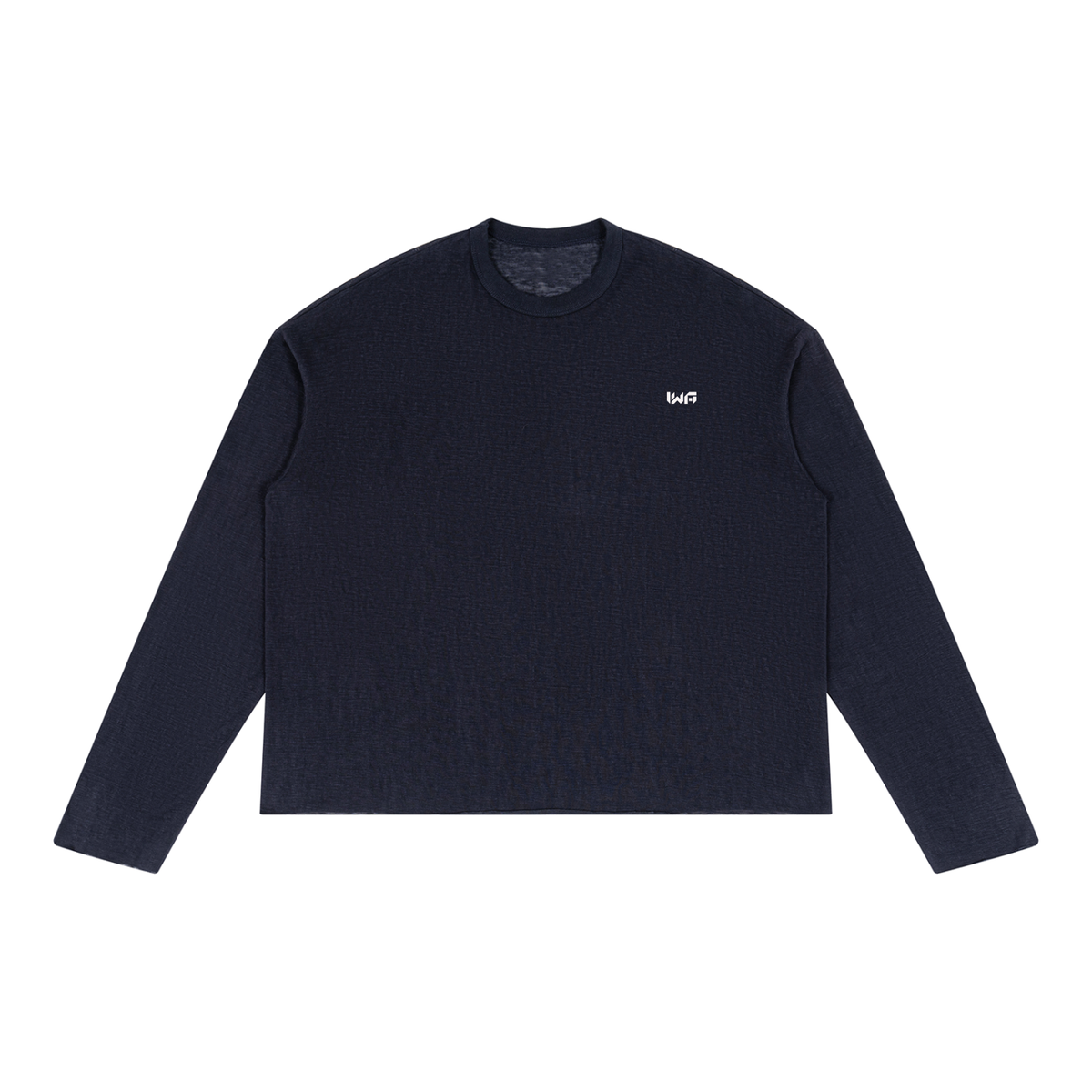Unisex Raw Edge Long Sleeve T-Shirt