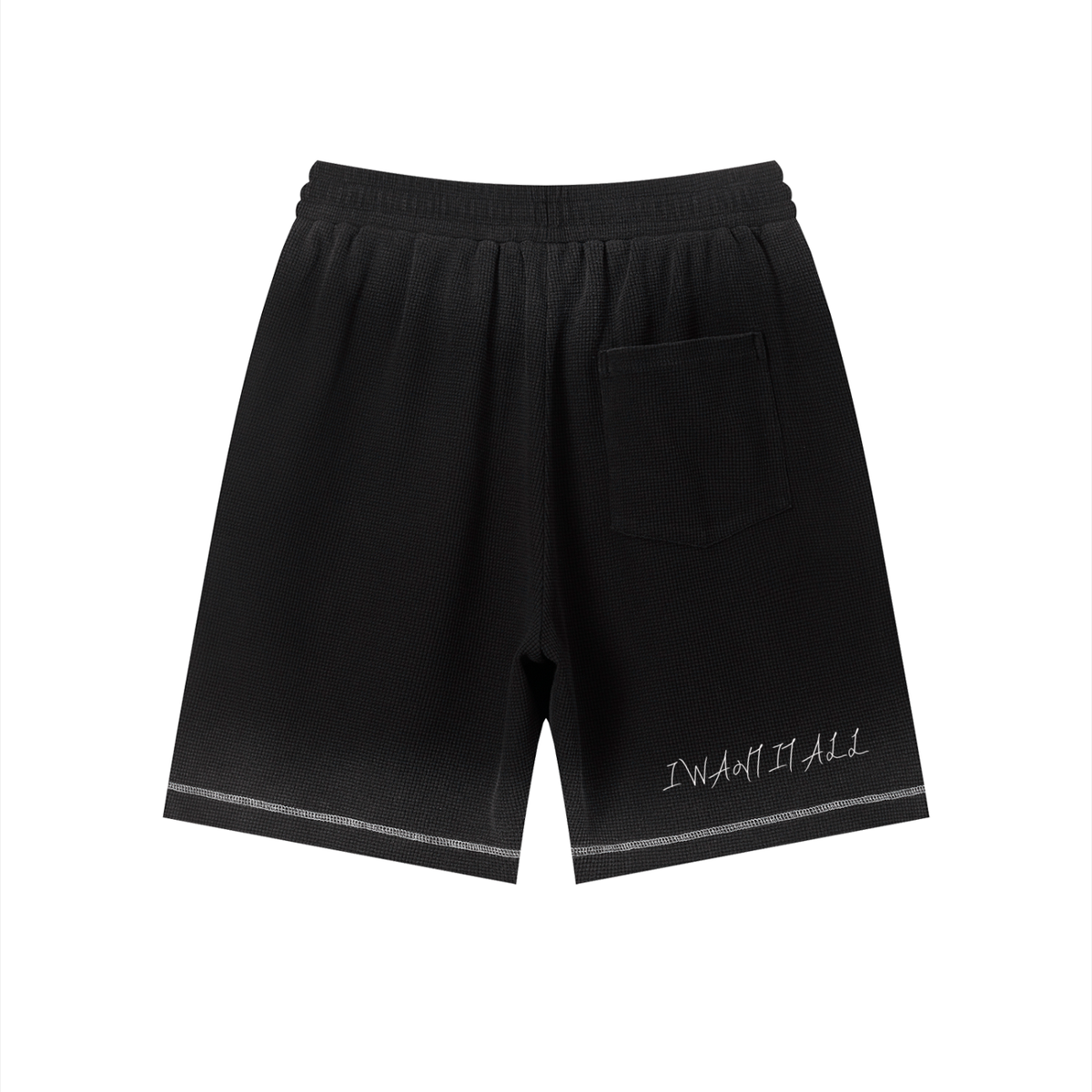 Unisex Sunfade Waffle Raw Hem Shorts
