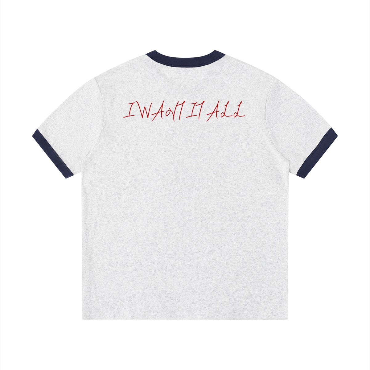 Contrast Edge Ribbed Crewneck T-Shirt